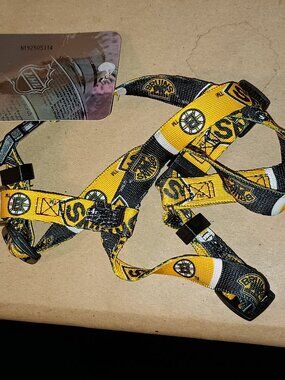 NEW Boston Bruins NHL Adjustable Dog Harness XS